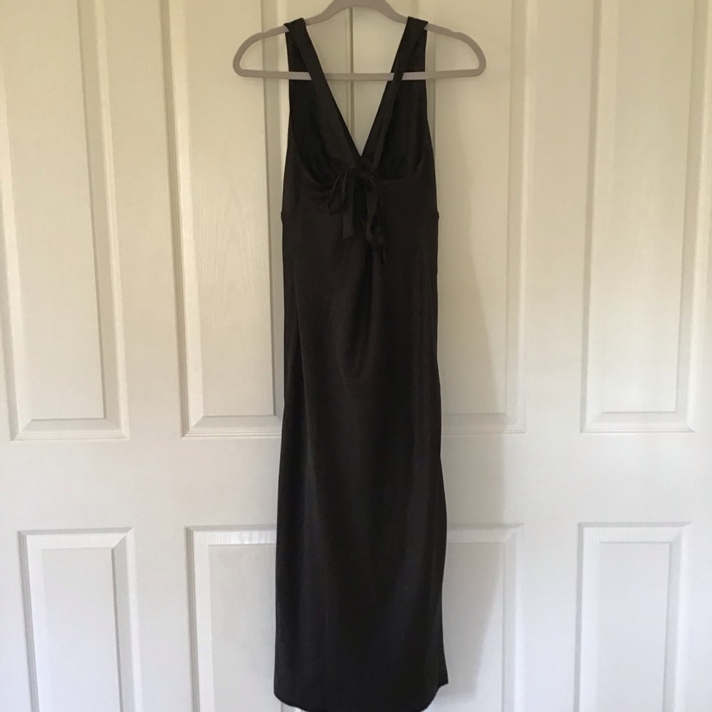 Third Form Elegant Black Satin Sleeveless bias midi Dress Australia Sz 8 - Picture 4 of 7